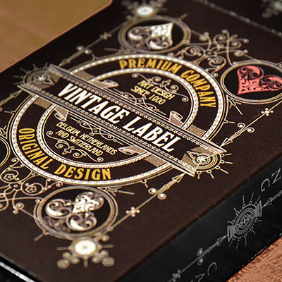 Vintage Label Playing Cards (Silver Gilded White Edition)