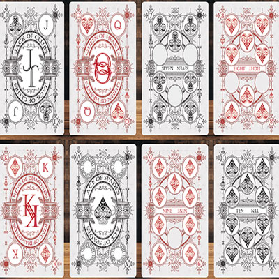 Vintage Label Playing Cards (Silver Gilded White Edition)
