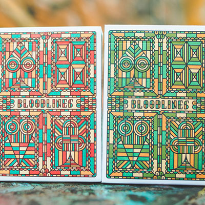 Bloodlines (Emerald Green) Playing Cards by Riffle Shuffle