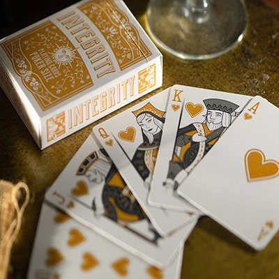 Integrity (Gold) Playing Cards by WJPC