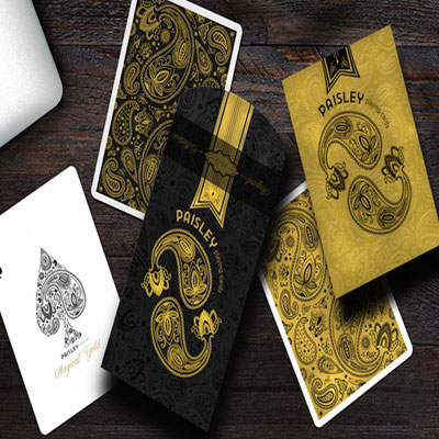 Paisley Magical Black Playing Cards by Dutch Card House Company
