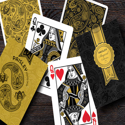 Paisley Magical Black Playing Cards