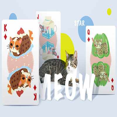 Meow Star (Knitted Sweater) Playing Cards