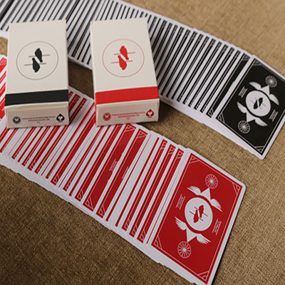 Limited Edition Wings V2 Marked Playing Cards (Black/Bridge Size) by Cartamundi