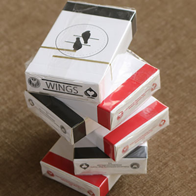 Limited Edition Wings V2 Marked Playing Cards (Black/Bridge Size)
