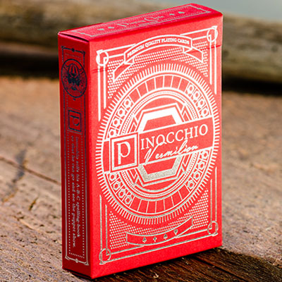 Pinocchio Vermilion Playing Cards (Red) by Elettra Deganello