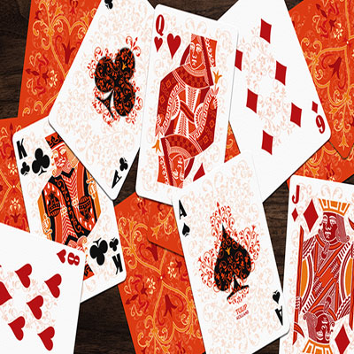 Orange Tulip Playing Cards