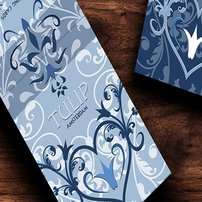 Light Blue Tulip Playing Cards by Dutch Card House Company
