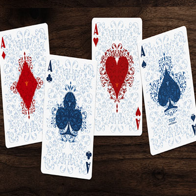 Light Blue Tulip Playing Cards
