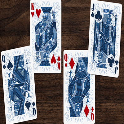 Light Blue Tulip Playing Cards