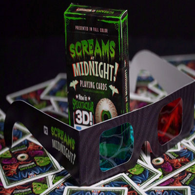Screams at Midnight Playing Cards (3D-Glasses INCLUDED) by Kevin Reylek