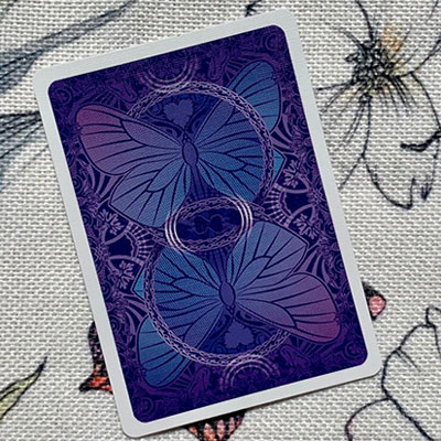 Gilded Bicycle Butterfly (Violet) Playing Cards