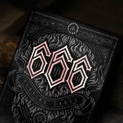 666 Rose Gold Playing Cards (Foiled Edition) by Riffle Shuffle