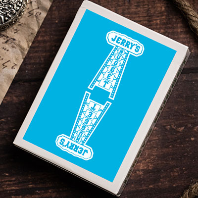 Jerry's Nugget (Icey Blue) Marked Monotone Playing Cards by USPCC