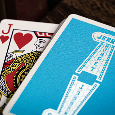 Jerry's Nugget (Icey Blue) Marked Monotone Playing Cards