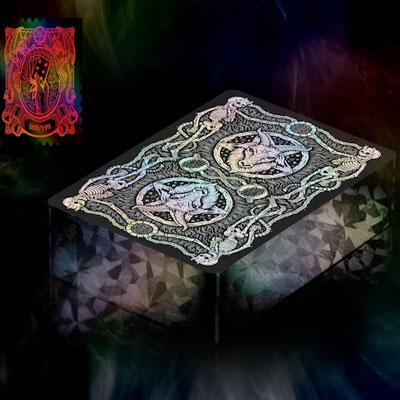 666 Reverse Holo Dark Reserve Playing Cards (Diamond Gilded Edition) by Riffle Shuffle